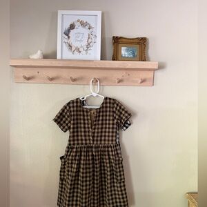 Little Cottonwood Kids Checkered Dress - Black and Brown